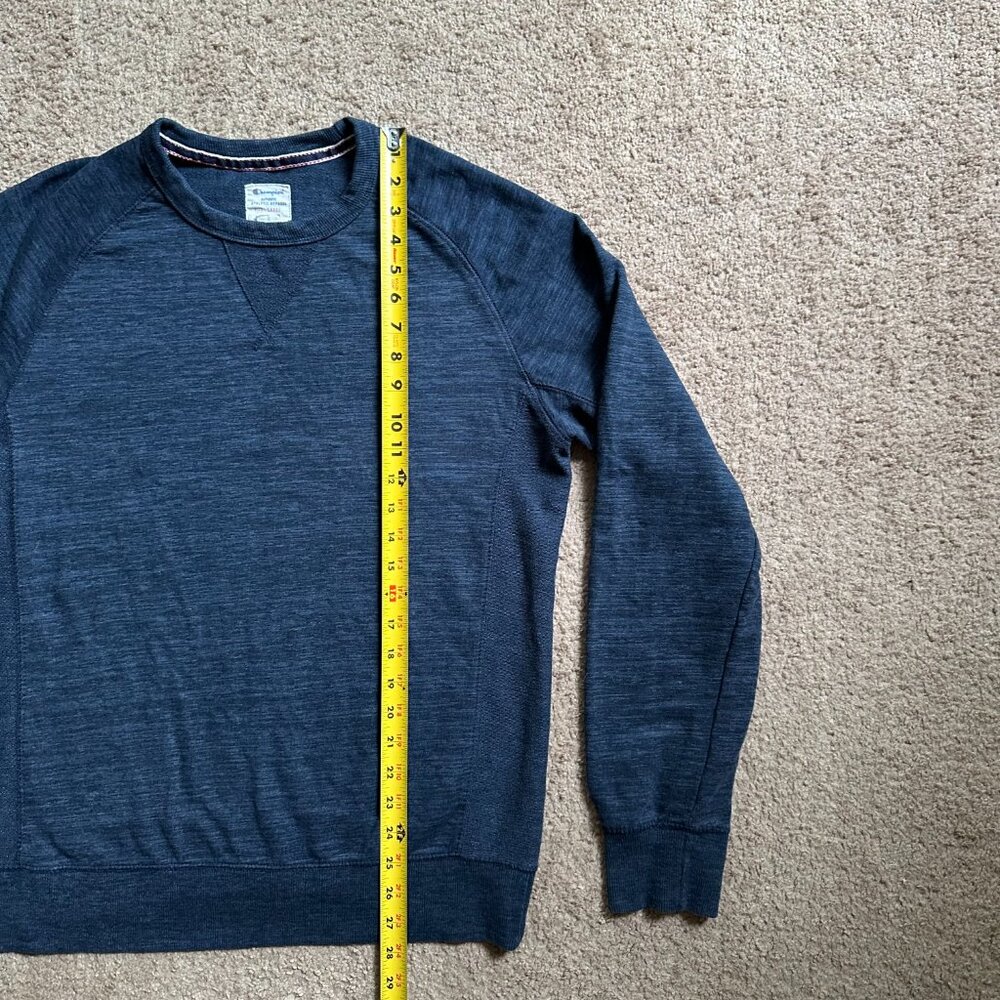 Champion Sweater Mens Large Crewneck Pullover Blue Long Sleeve - Picture 8 of 11